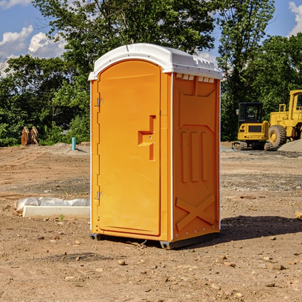 how often are the porta potties cleaned and serviced during a rental period in Montcalm WV